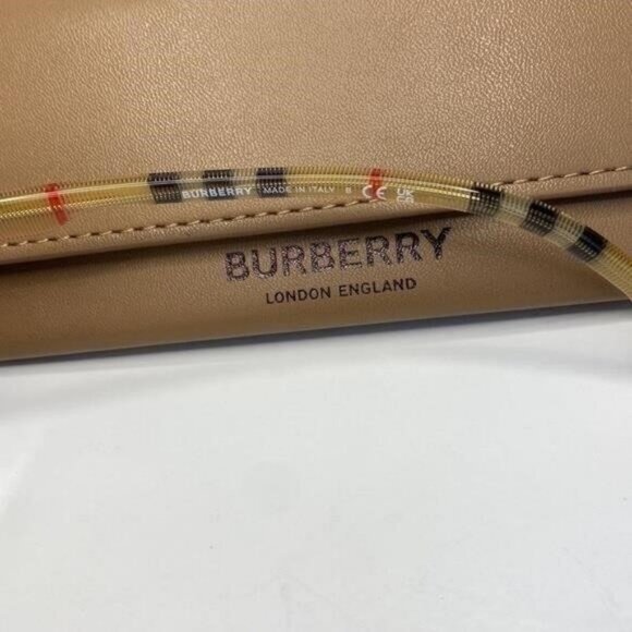 Authentic- New - Burberry Men's Black/Light Havana Square Sunglasses 56mm - Picture 8 of 8